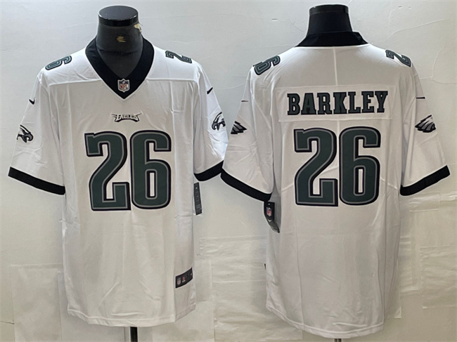 Men's Philadelphia Eagles #26 Saquon Barkley White Vapor Untouchable Limited Stitched Football Jersey